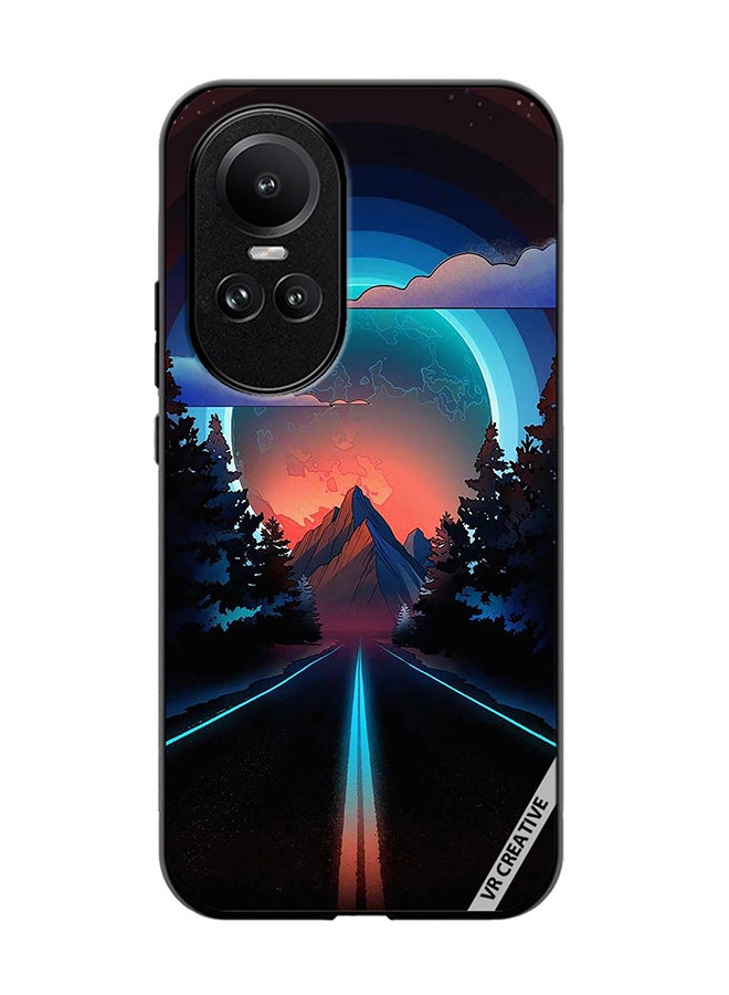 VR CREATIVE Protective Case Cover For Oppo Reno 10 Pro Road To Paradise Design Multicolour - Image 1