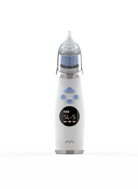 Baby Nasal Aspirator Electric – Rechargeable Nose Cleaner with LCD Display, 5 Suction Levels, IPX6 Waterproof, Soothing Lights & Music, USB Type-C Mucus Remover for Newborns & Toddlers, Portable Baby Nose Suction Device