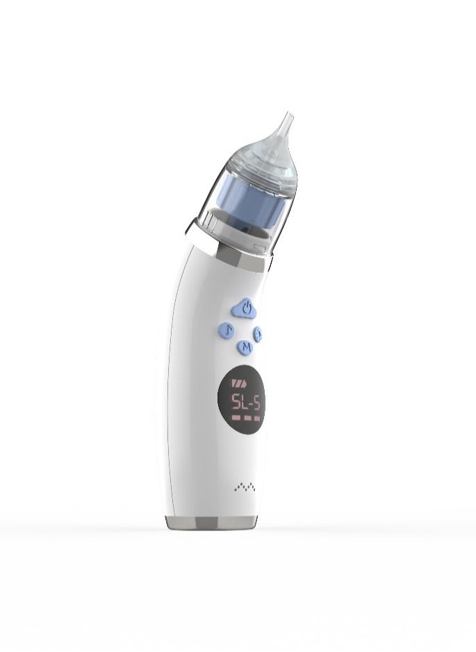 Baby Nasal Aspirator Electric – Rechargeable Nose Cleaner with LCD Display, 5 Suction Levels, IPX6 Waterproof, Soothing Lights & Music, USB Type-C Mucus Remover for Newborns & Toddlers, Portable Baby Nose Suction Device