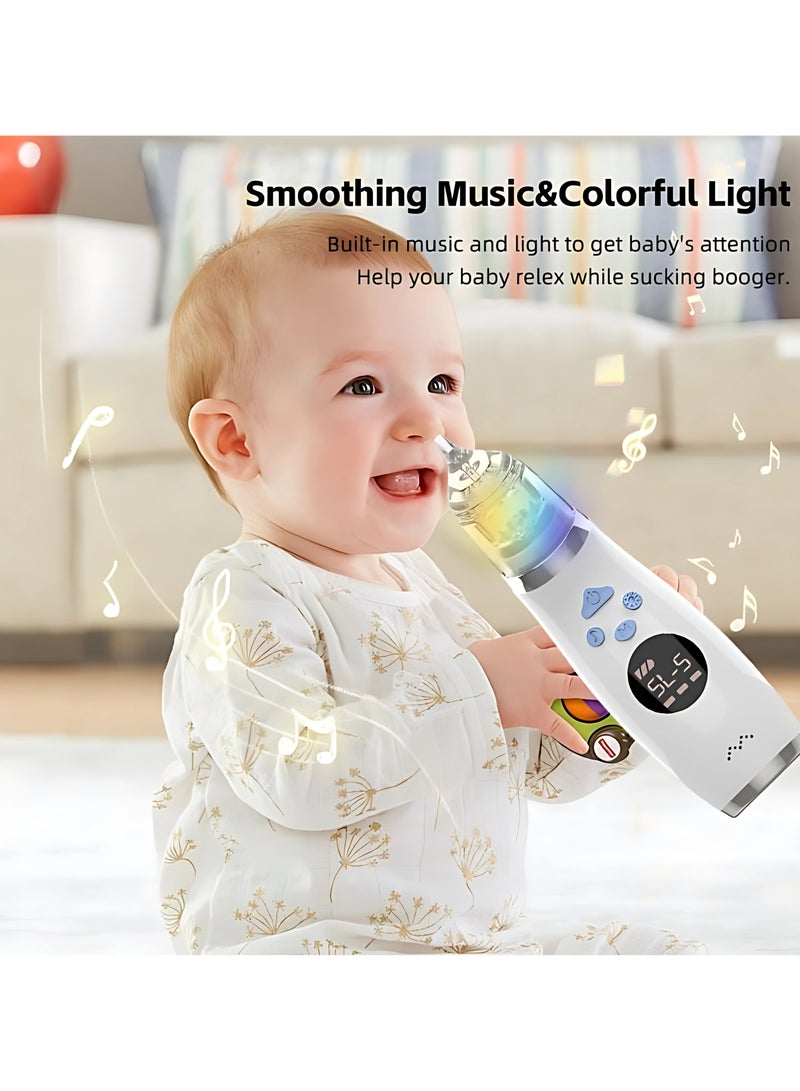 TEKNOWORTH Electric Baby Nasal Aspirator – Rechargeable Infant Nose Cleaner with LCD, 5 Suction Levels, IPX6 Waterproof Mucus Remover, Soothing Lights & Music – Portable Baby & Kids Nasal Aspirator for Home Care - Blue - Image 3