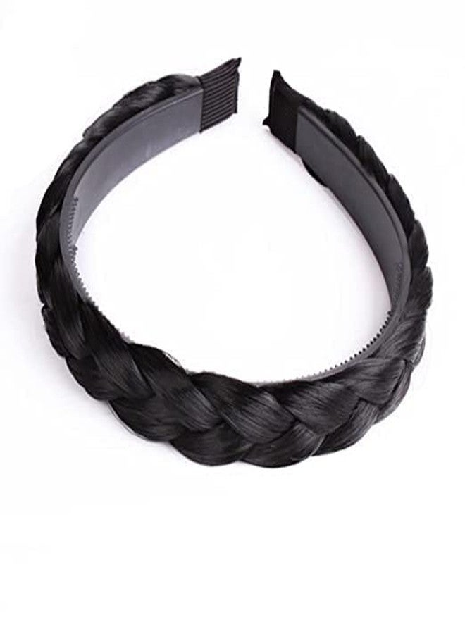 صن بيرد أطواق شعر بلاستيكية عريضة من صن بيرد مزودة بأسنان، طوق شعر بلاستيكي صلب عادي، طوق شعر غير قابل للانزلاق، حلقات ربط شعر للنساء والفتيات، إكسسوارات شعر يمكنك صنعها بنفسك (عبوة من 3 قطع، طوق شعر أسود) - Image 1