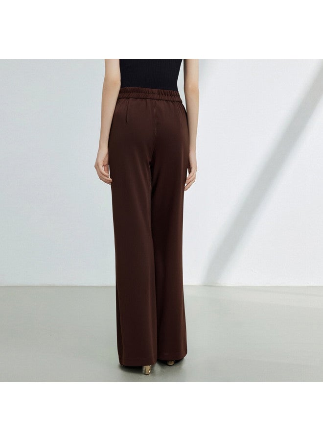 Yanyee Draped Flared Pants For Women Autumn High-end Versatile Slim Fit Trousers Black S - Image 3