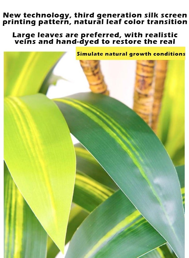 ZCM-HAPPY Large Artificial Brazilian Wood Bonsai Green Plant 150cm, Nordic Style Indoor and Outdoor Green Plant - Hotel and Garden Potted Decoration, Bird of Paradise Bonsai Ornament - Image 4