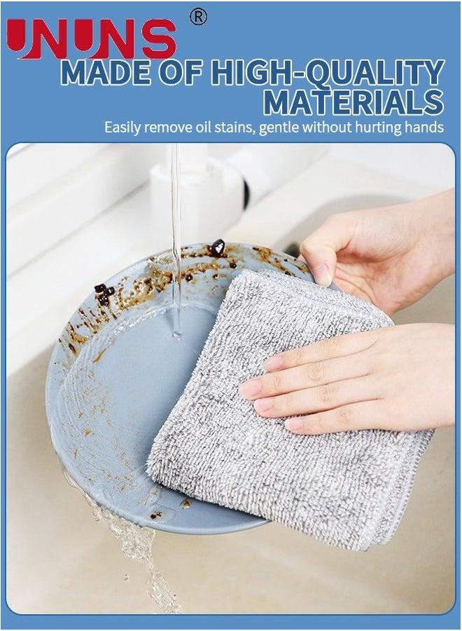 UNUNS Microfiber Cleaning Cloth,5 Pcs Kitchen Rags,High Absorbent Towels,Reusable Dish Cloth,Cleaning Cloth For Dishes,Quick-Drying Bath Clean Towels,Rags Home Car,Grey 30x30cm - Image 3
