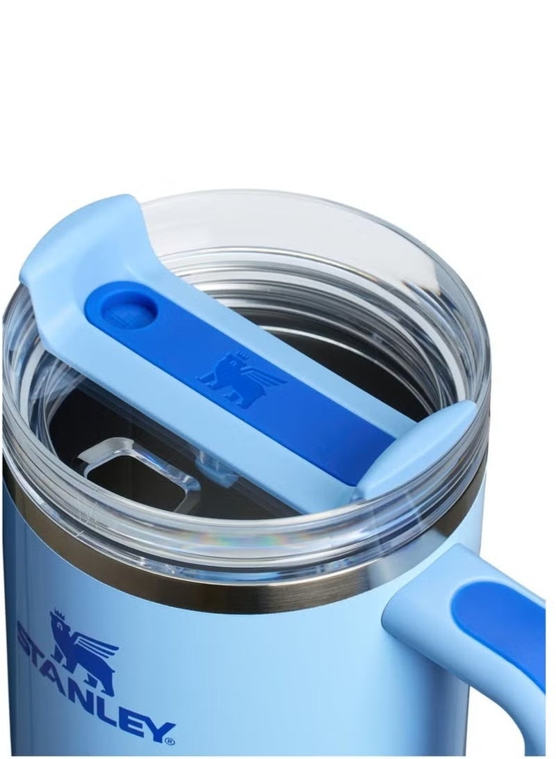 كوب Stanley Quencher H2.0 FlowState مع مقبض وقشة – سعة 40 أونصة، ستانلس ستيل معزول بتفريغ هوائي، خالٍ من BPA، غطاء بثلاثة أوضاع، مناسب لحامل الأكواب – 32 × 15 × 10 سم - Image 2