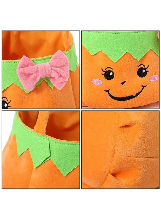 Trick Or Treat Bags, Candy Basket Tote For Kids, Tote Gift Bucket For  Party Favor Supplies (Pumpkin)  - Image 4