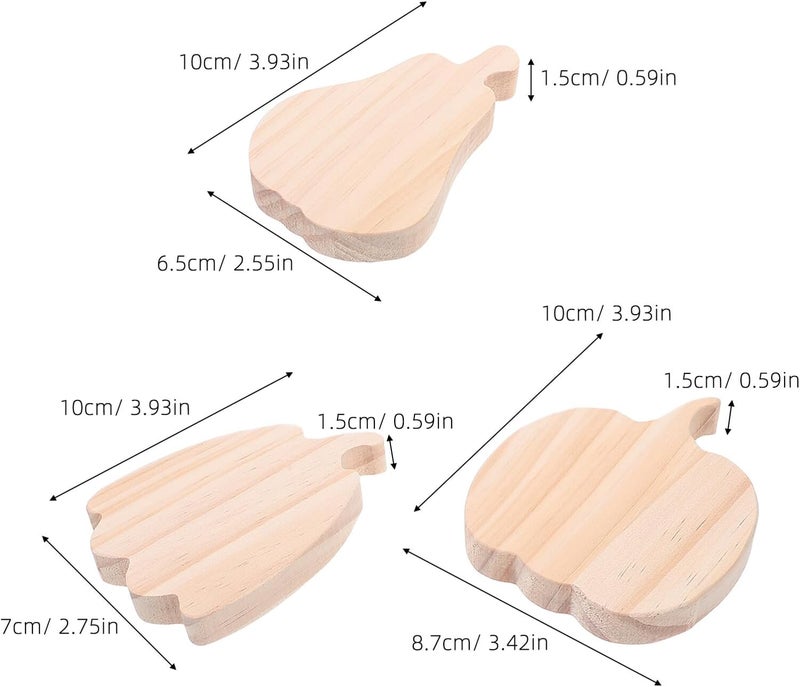 TEHAUX 6pcs Unfinished Wood Pumpkin Cutouts for Crafts, Blank Wooden Pumpkin Discs for DIY Painting, Fall Harvest Decorations for Thanksgiving Autumn Centerpieces and Seasonal Home Decor - Image 2