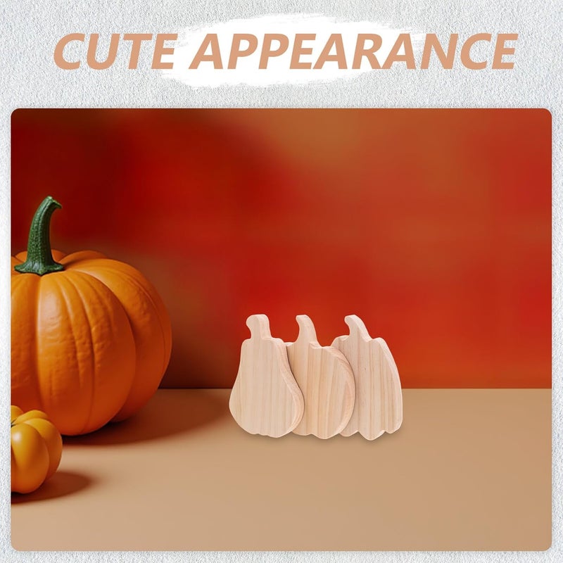 TEHAUX 6pcs Unfinished Wood Pumpkin Cutouts for Crafts, Blank Wooden Pumpkin Discs for DIY Painting, Fall Harvest Decorations for Thanksgiving Autumn Centerpieces and Seasonal Home Decor - Image 5