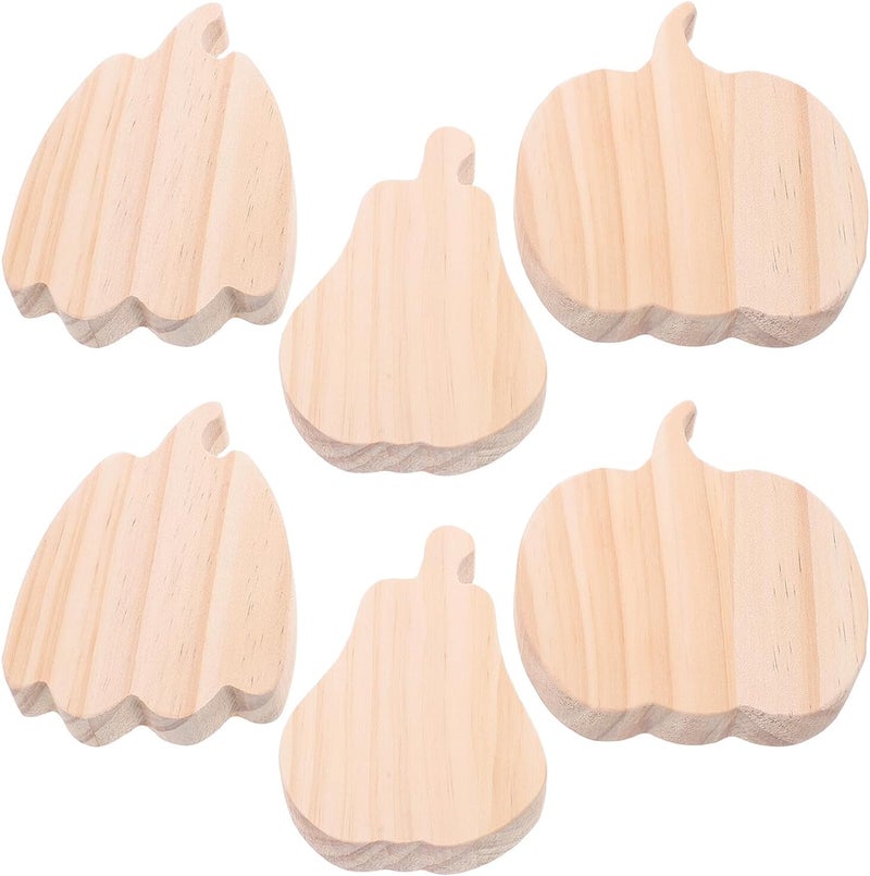 TEHAUX 6pcs Unfinished Wood Pumpkin Cutouts for Crafts, Blank Wooden Pumpkin Discs for DIY Painting, Fall Harvest Decorations for Thanksgiving Autumn Centerpieces and Seasonal Home Decor - Image 1