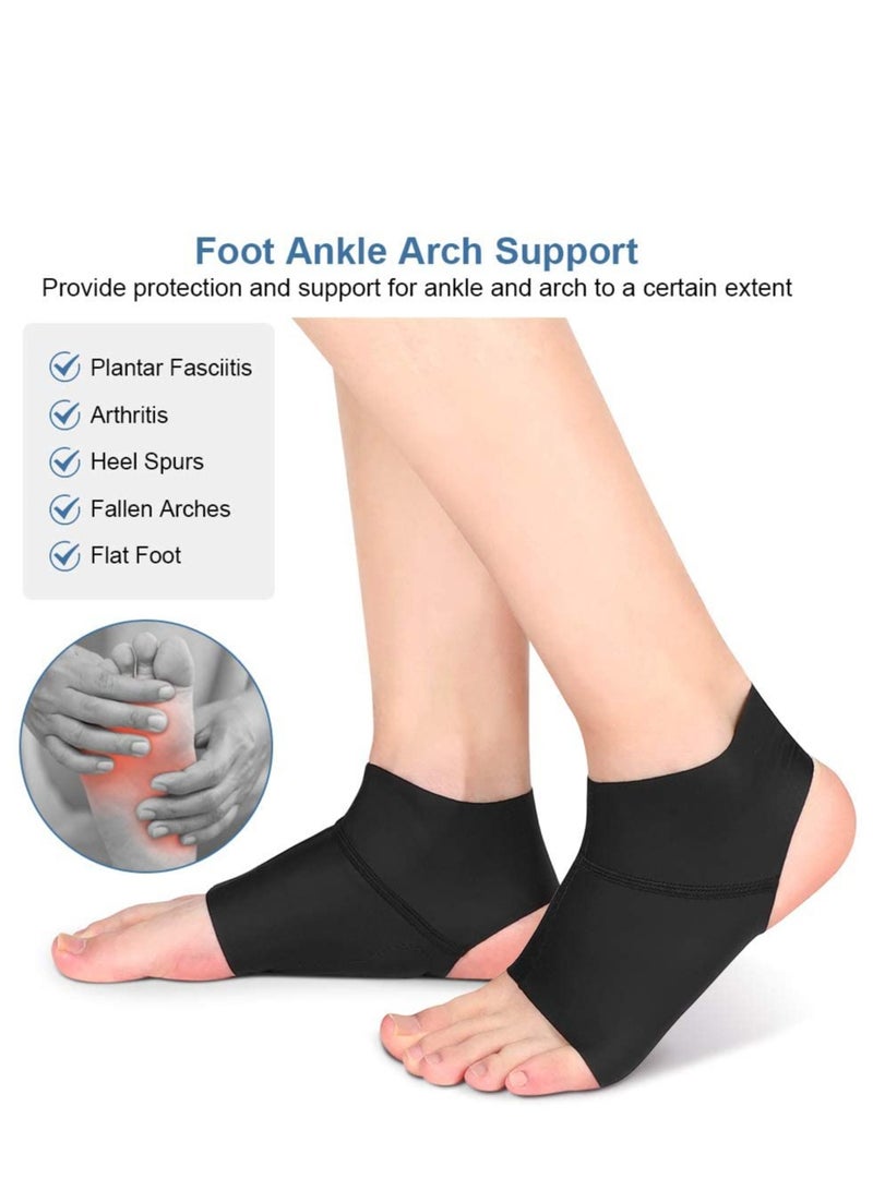 Arch Support Ankle Sleeve with Gel Pads for Plantar Fasciitis & Heel Spurs - Pain Relief for Flat Arches, Fits Men & Women (1 Pair)  - Image 3