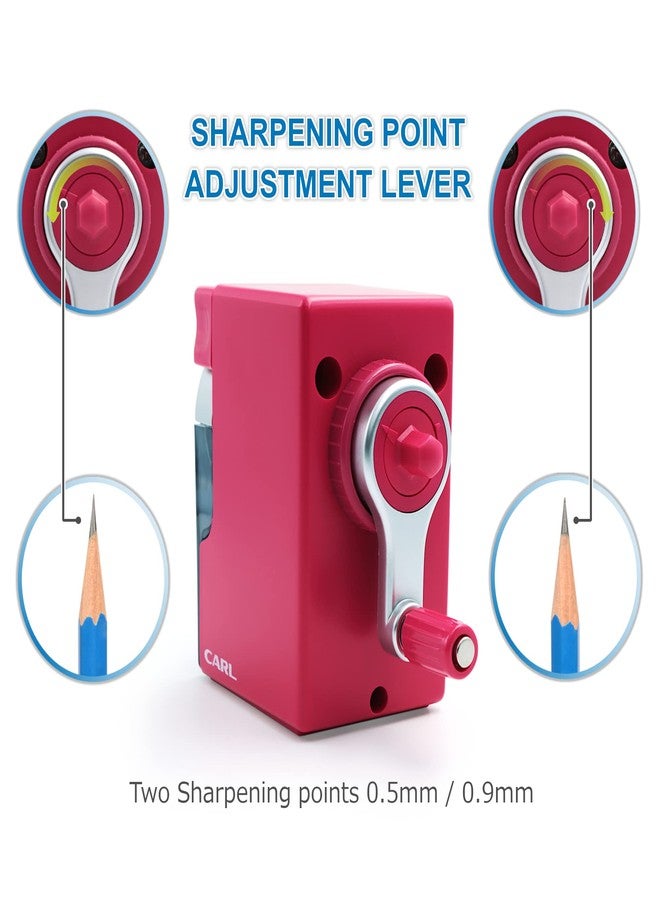 CARL, Coloris Pencil Sharpener, CP-100A-P, Pink - Image 4