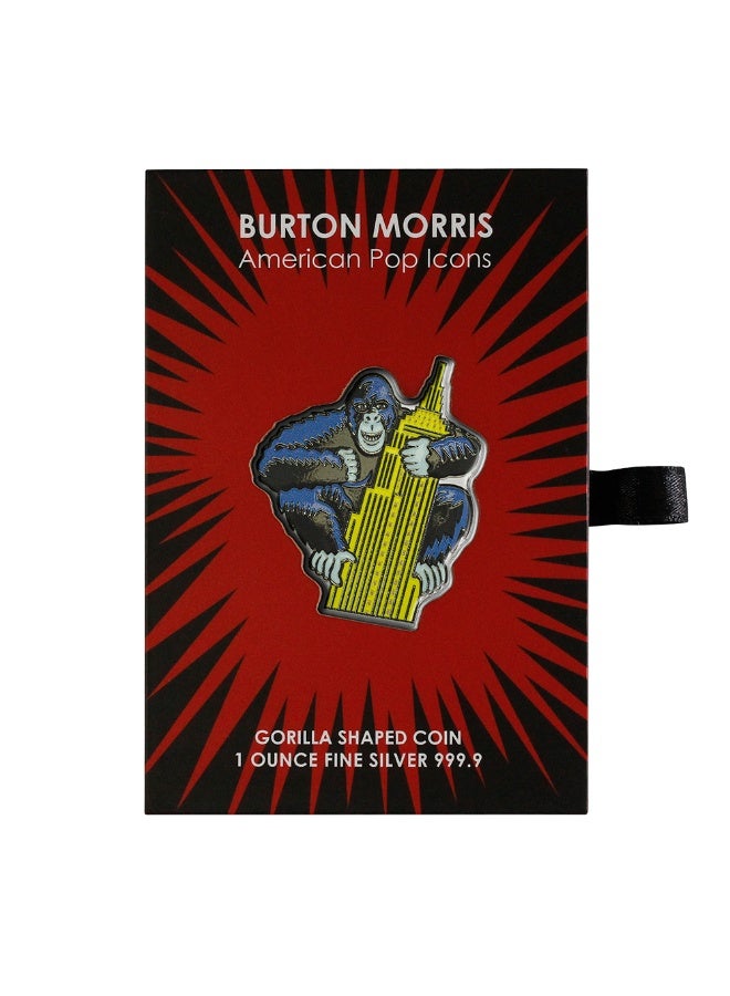 PAMP Burton Morris American Pop Icons Gorilla 1oz 999.9 Fine Silver Coin, 2023 Niue Legal Tender - Image 3
