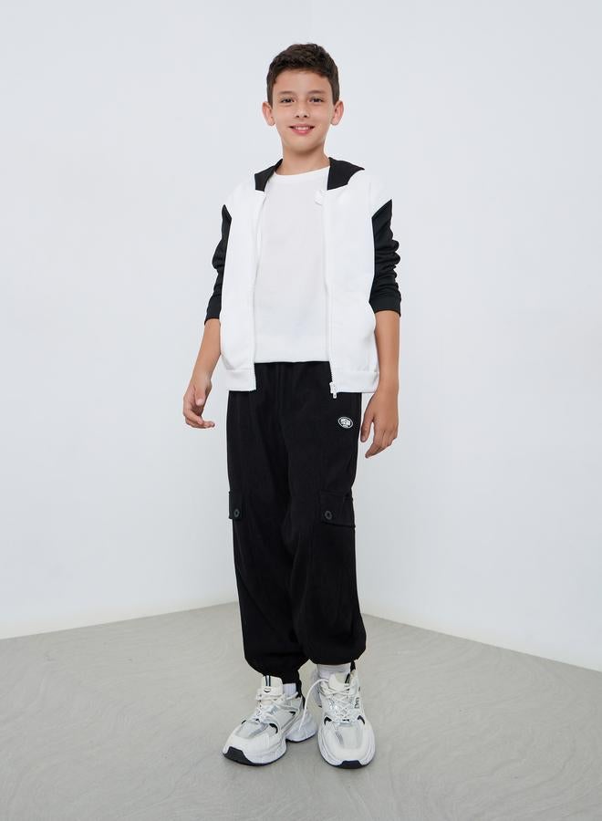 Styli Kids Color Block Zip-Up Hoodie Jacket - Image 2