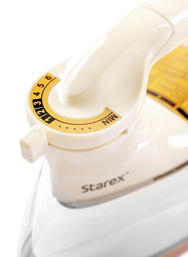 Starex مكواة كهربائية محمولة مع قاعدة تيفلون ذهبية غير لاصقة 1200 واط SI 300 أبيض/فضي/ذهبي - Image 2