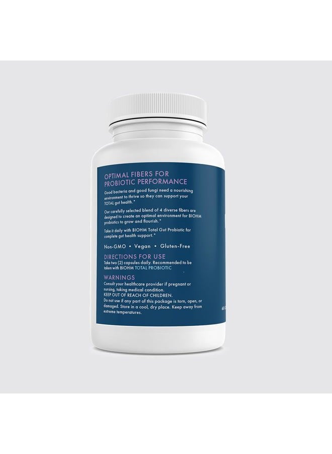 BIOHM مكمل الألياف البريبايوتيك (60 كبسولة) 4 ألياف غذائية متنوعة لدعم بيئة البروبيوتيك، يساعد في تحسين صحة الأمعاء والجهاز المناعي، يحتوي على الإينولين ومسحوق بكتين التفاح - Image 5