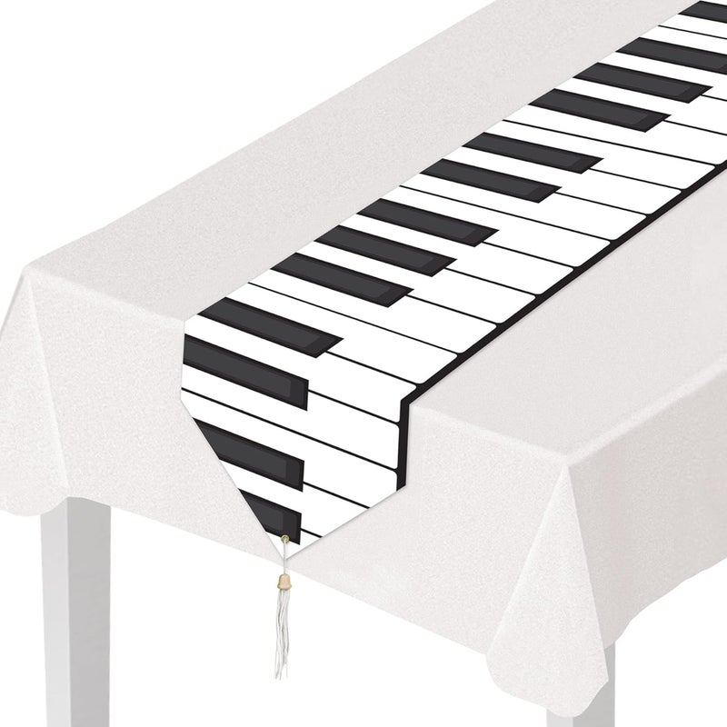 Beistle Piano Keyboard Table Runner - Image 1