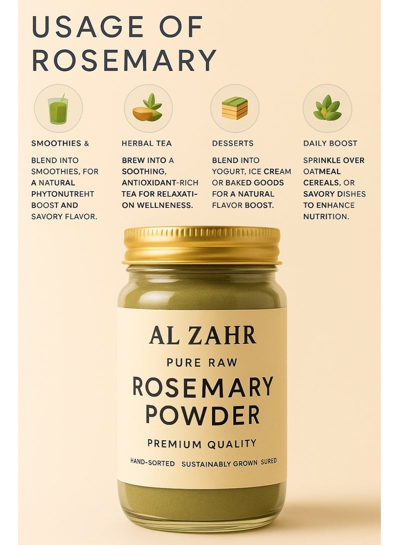 زهر مسحوق إكليل الجبل - نقي وطبيعي عالي الجودة، مُفرز يدويًا، مجفف بالشمس، مزروع بطريقة مستدامة - عشب طبيعي للطهي، شاي الأعشاب، العناية بالبشرة، العلاج بالروائح، والعناية بالحدائق - Image 4