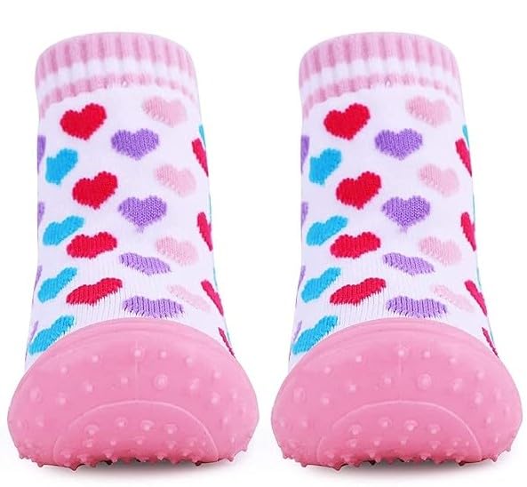 u-grow Baby Shoes Anti-Skid Breathable Soft & Comfortable Shoes (Euro SIZE-22) Pink - Image 1