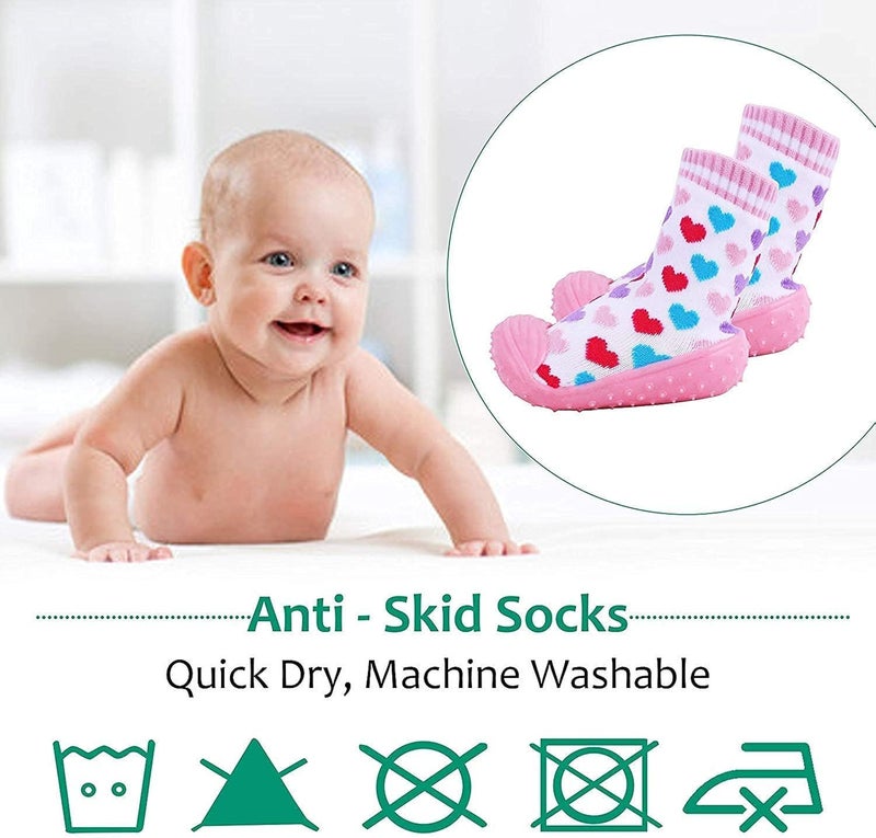 u-grow Baby Shoes Anti-Skid Breathable Soft & Comfortable Shoes (Euro SIZE-22) Pink - Image 5