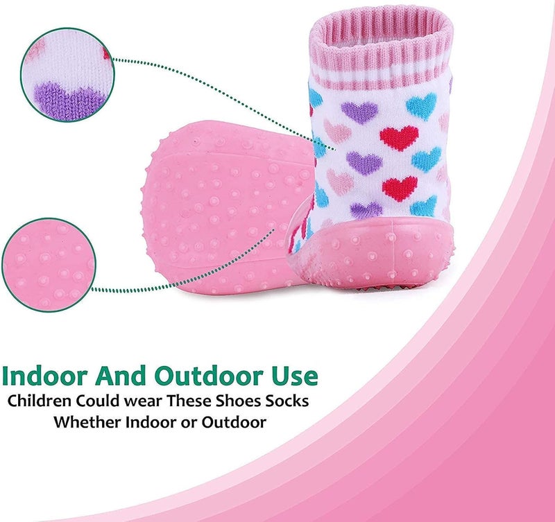 u-grow Baby Shoes Anti-Skid Breathable Soft & Comfortable Shoes (Euro SIZE-22) Pink - Image 4