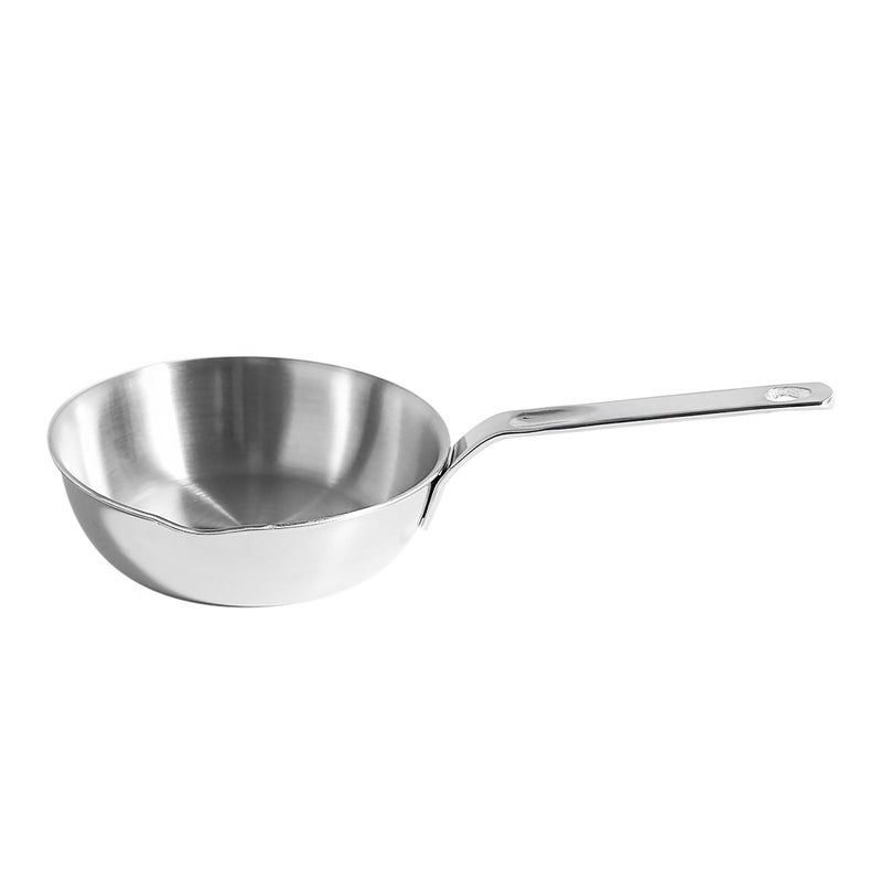 IMEEA 55Inch Small Egg Pan Omelet Pan SUS304 Stainless Steel Mini Sauce Pan Frying Pan with Spout - Image 2