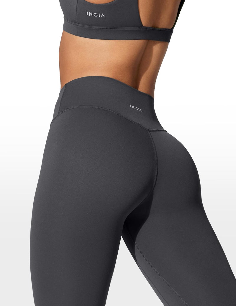 INGIA Womens High Waisted No Front Seam Lounge Yoga Legging 25" Workout Tummy Control Gym Yoga Pants Mysterious Grey Small - Image 5