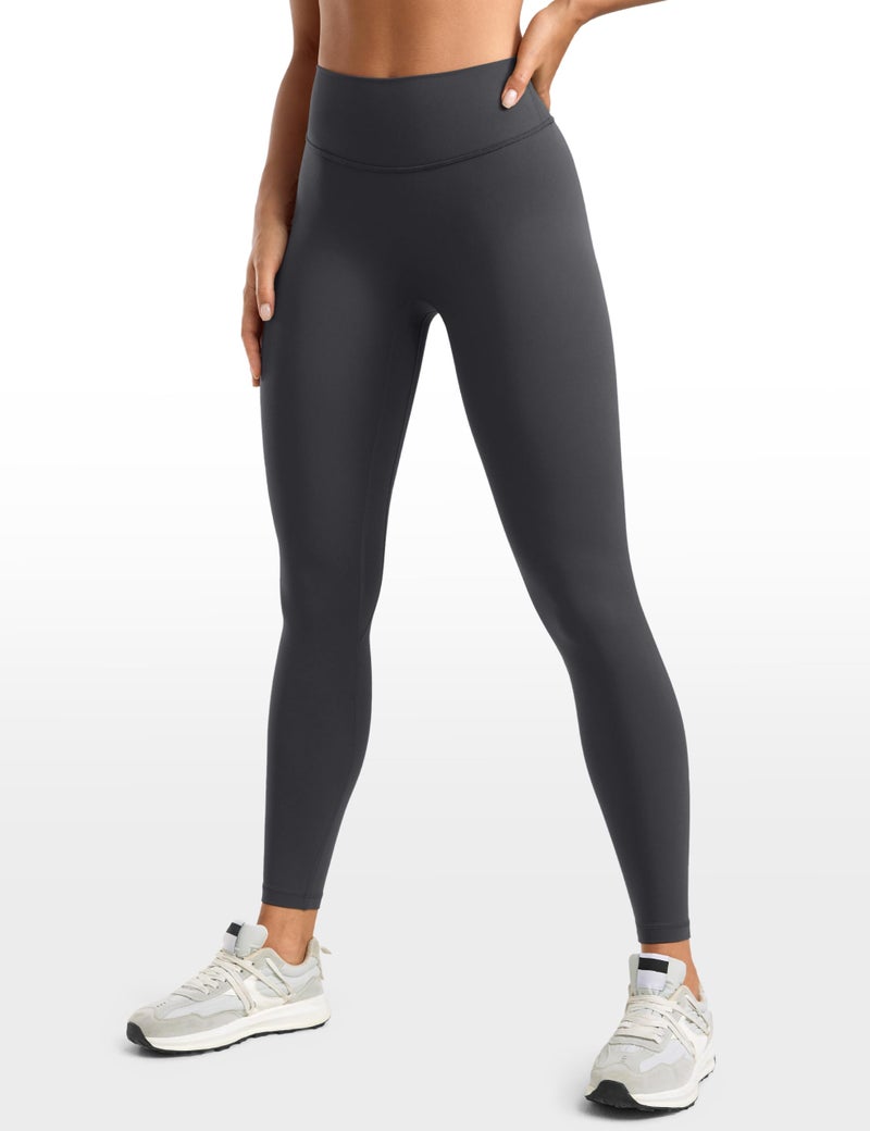 INGIA Womens High Waisted No Front Seam Lounge Yoga Legging 25" Workout Tummy Control Gym Yoga Pants Mysterious Grey Small - Image 4