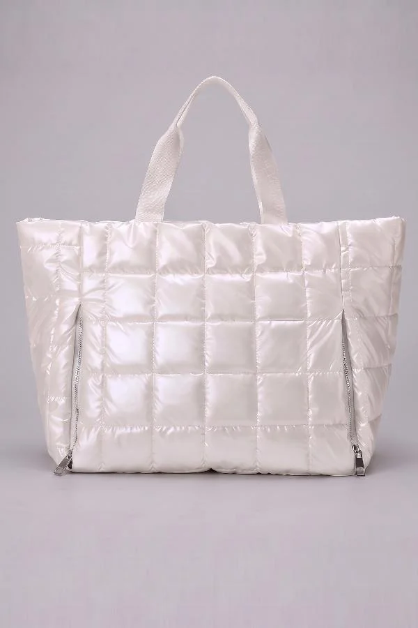 Svl Luna Quilted Puffer Tote Bag for Padel & Yoga with Yoga Mat Compartment