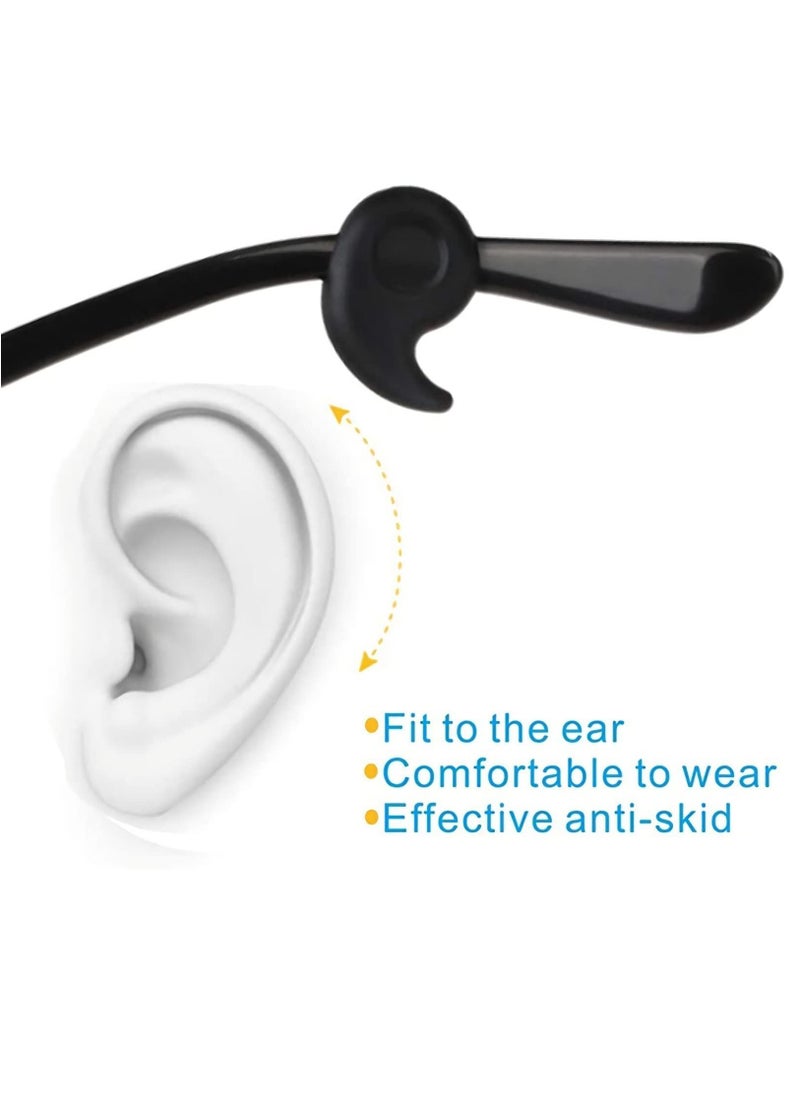 NIBEMINENT Eyeglasses Retainers Silicone,12Pairs Glasses Temple Tip Holder Soft Anti-Slip Protectors Stoppers Ear Grip Hook, for Spectacle Sunglasses Reading Eyewear  - Image 2