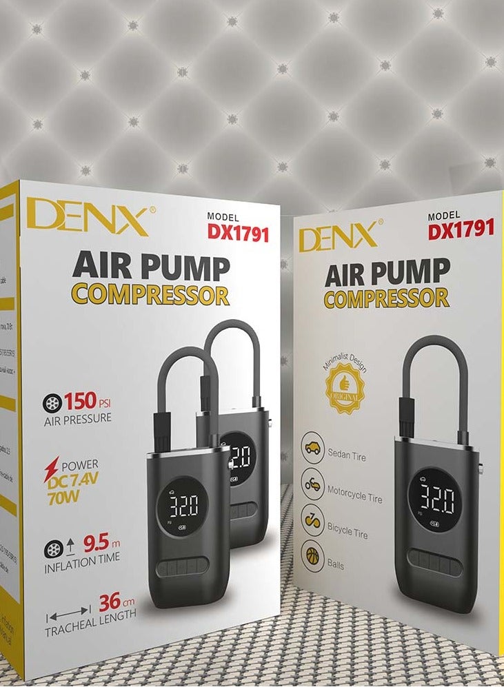 Denx Portable Compact Wireless Intelligent Digital Electric Air Inflator Pump Suitable For Bicycle Car Motorcycle Tires - From DenxX, Air Pump For Tire Inflation With A Battery Capacity Of 4000 MAh, Aapable Of Inflating 2.5 Tires  - Image 4