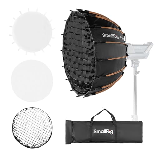 SmallRig FP-60 23.6" Parabolic Softbox with Bowens Mount for Studio Photography, Quick Release Soft Box with Honeycomb Grid, Diffusers, for SMALLRIG RC 220 pro, for Neewer for Godox for Aputure - 5396 - Image 1