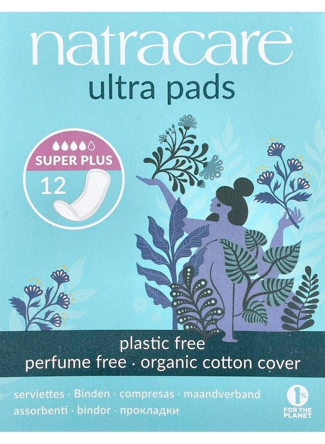 Ultra Pads Organic Cotton Cover Super Plus 12 Pads