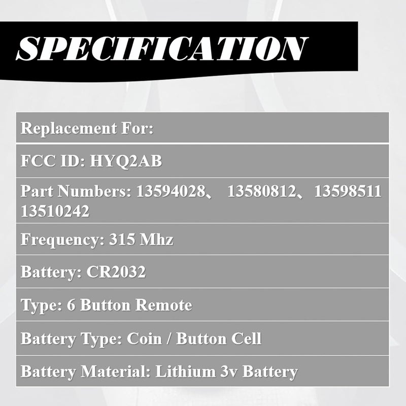 MechanMagic Key Fob Replacement for Cadillac Escalade 2015-2020 & Escalade ESV 2015-2020 - Image 4