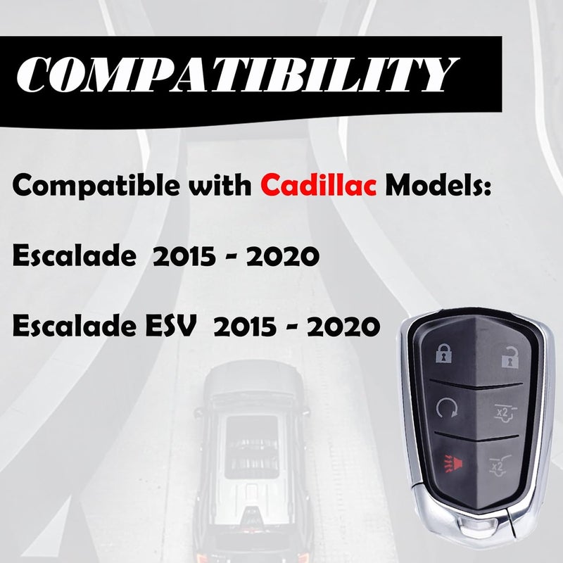 MechanMagic Key Fob Replacement for Cadillac Escalade 2015-2020 & Escalade ESV 2015-2020 - Image 3
