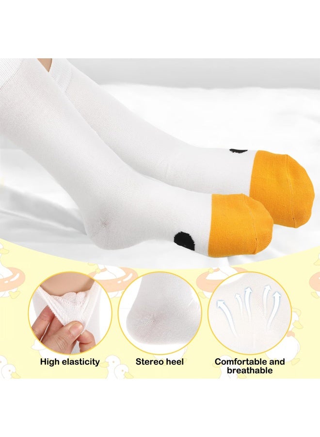 2 Pairs Goose Socks, Funny Novelty Silly Animal Socks Creative White Goose Crew Socks Goose Head Socks Gifts for Women Men Boys Girls Costume Party - Image 3