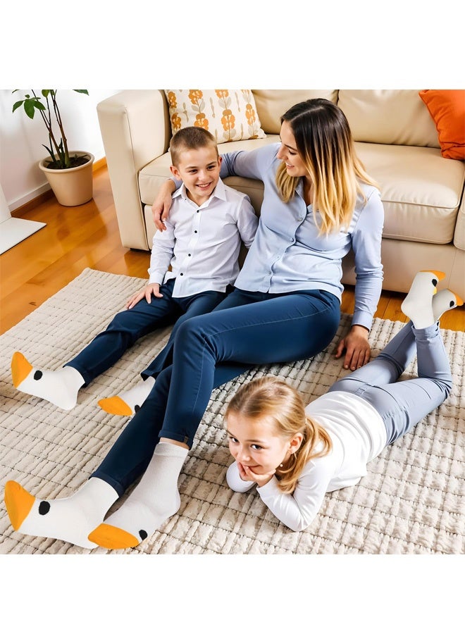 2 Pairs Goose Socks, Funny Novelty Silly Animal Socks Creative White Goose Crew Socks Goose Head Socks Gifts for Women Men Boys Girls Costume Party - Image 4