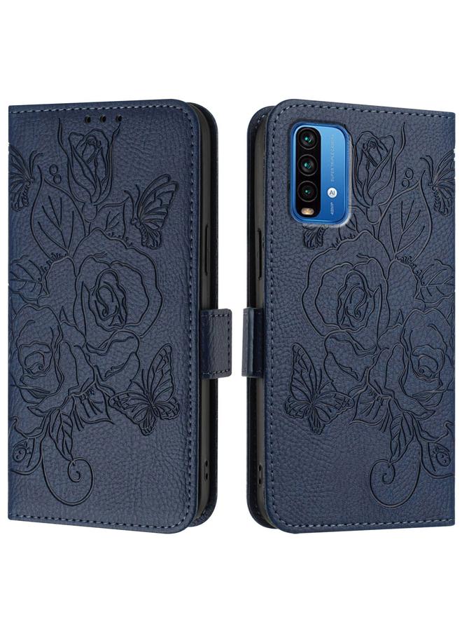 erorex Case For Redmi 9 Power / 9T / Xiaomi Poco M3 Embossed Rose RFID Anti-theft Leather Phone Case - Image 2
