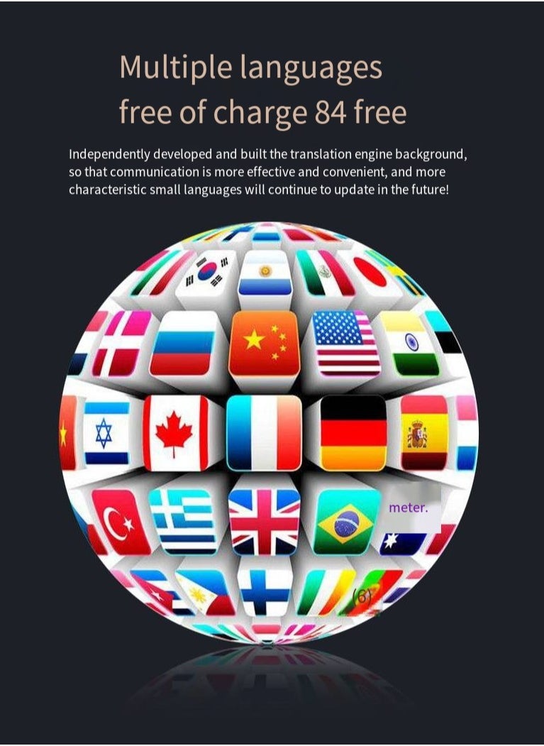 Furtey Wireless Bluetooth Touch Translation Earphones Active Noise Reduction Waterproof Multi-Language Translation Earphones  - Image 5