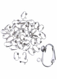 Clip-on Earring Converter, Earring Clip Backs Non-pierced Earring Findings Dangle Earring Clips with Easy Open Loop and Silicone Earring Pads for None Pierced Ears
