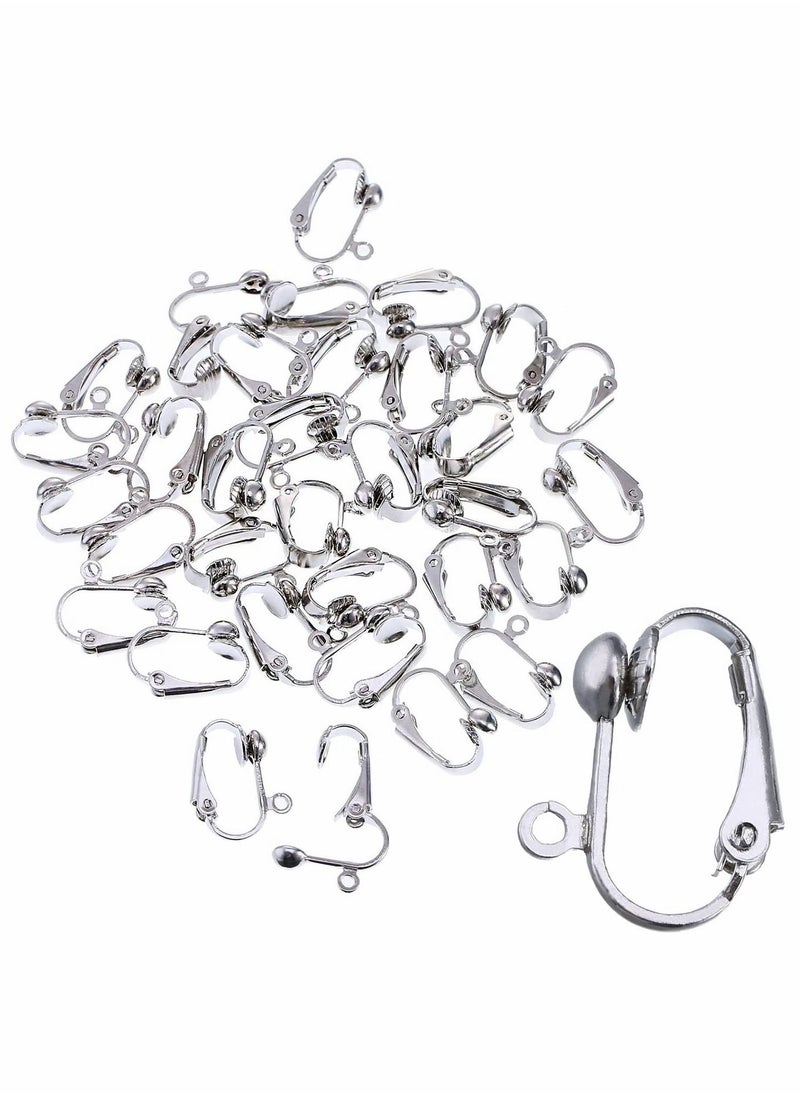 Excefore - Clip-on Earring Converter, Earring Clip Backs Non-pierced Earring Findings Dangle Earring Clips with Easy Open Loop and Silicone Earring Pads for None Pierced Ears - Image 1