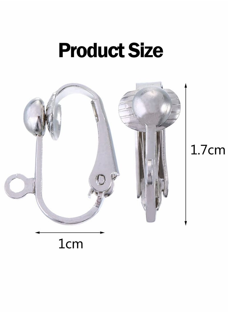 Excefore - Clip-on Earring Converter, Earring Clip Backs Non-pierced Earring Findings Dangle Earring Clips with Easy Open Loop and Silicone Earring Pads for None Pierced Ears - Image 1