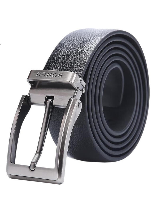 Hongu Honggu Men'S Leather Belt, Top-Grain Cowhide, Pin Buckle, Trimmable Men'S Waistband, Gift Box Packaging, Qixi Festival Gift For Boyfriend - Image 1