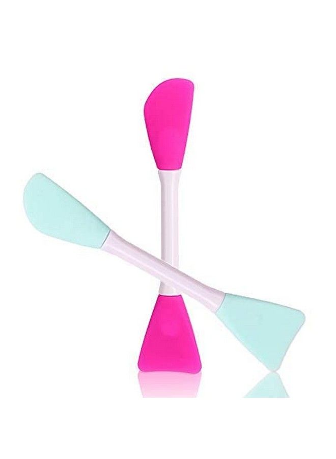 COSLUXE Mask Applicator Silicone Face Brush Face Mud Creamclay Maskdiymodeling Mask Brushes Diy Mud Mixing Spatula Doubleend Handheld Scoop Skin Care Make Up Foundation (Pack Of 4) - Image 1