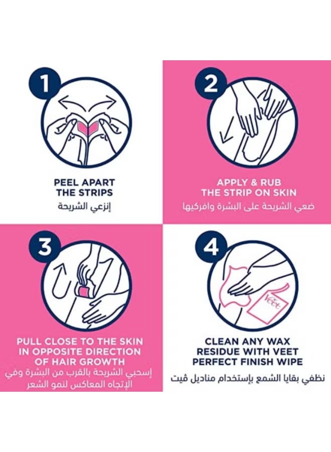 شرائح شمع فيت لإزالة الشعر للوجه والجسم للبشرة الحساسة + إزالة الشعر من فيت للبشرة الحساسة في منطقة البكيني والإبط - Image 2