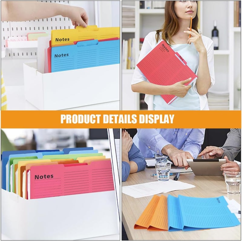 SUPVOX 16pcs Colorful File Folder Organizer for Office and School Document Storage Folder with 8 Vibrant Colors Wear-Resistant Paper File for Desktop Filing and Student Use - Image 4
