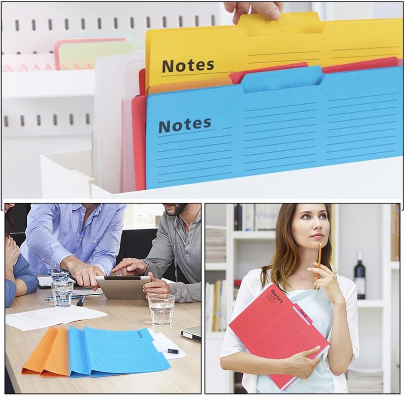 SUPVOX 16pcs Colorful File Folder Organizer for Office and School Document Storage Folder with 8 Vibrant Colors Wear-Resistant Paper File for Desktop Filing and Student Use - Image 3