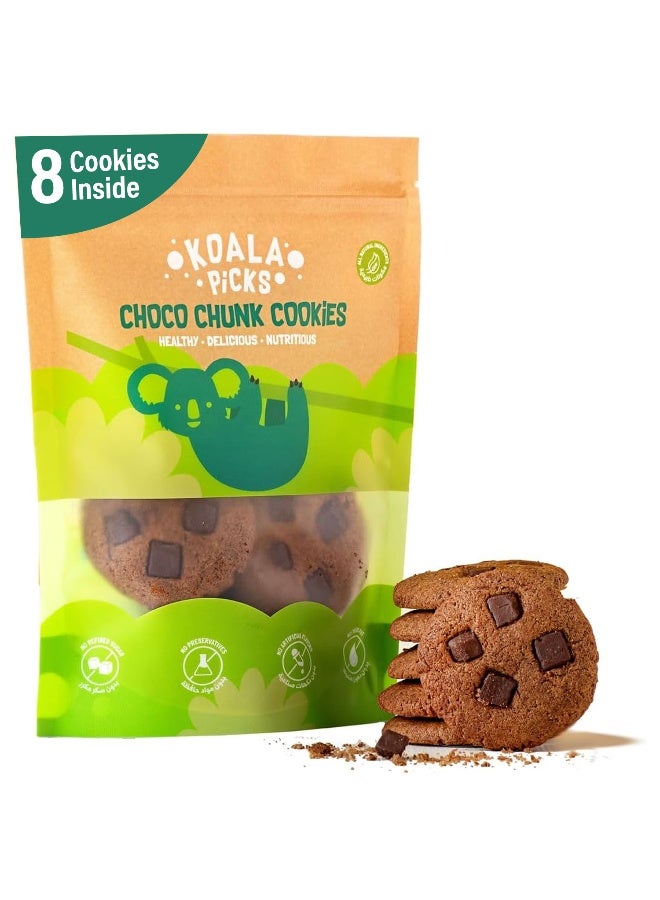 Koala Picks Choco Chunk & Choco Chip Cookies – 2 pcs/pack – Healthy Snack Free from Refined Sugar, Preservatives, Artificial Flavors & Transfat – Wholesome Kid’s Treat - Image 1