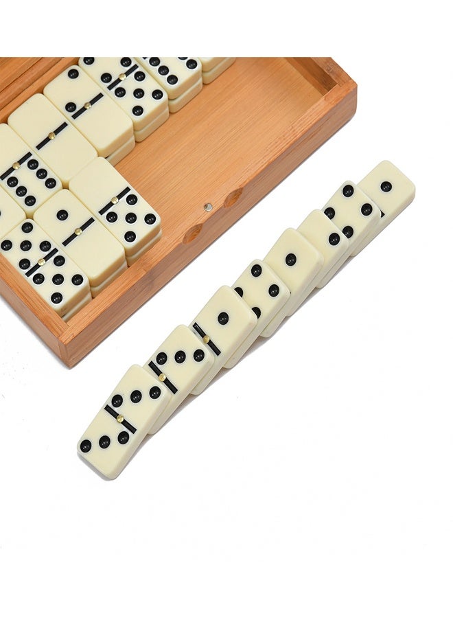 ATM Double-Six Dominoes Game Set with Wooden Storage Case – 28-Piece Classic Game - Image 5