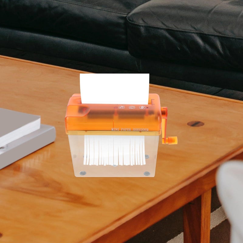 A5 Portable Mini Manual Paper Shredder Small Office Home Document Cutter for Notes Bills Receipts and Photos Personal Handheld Shredder - Image 5