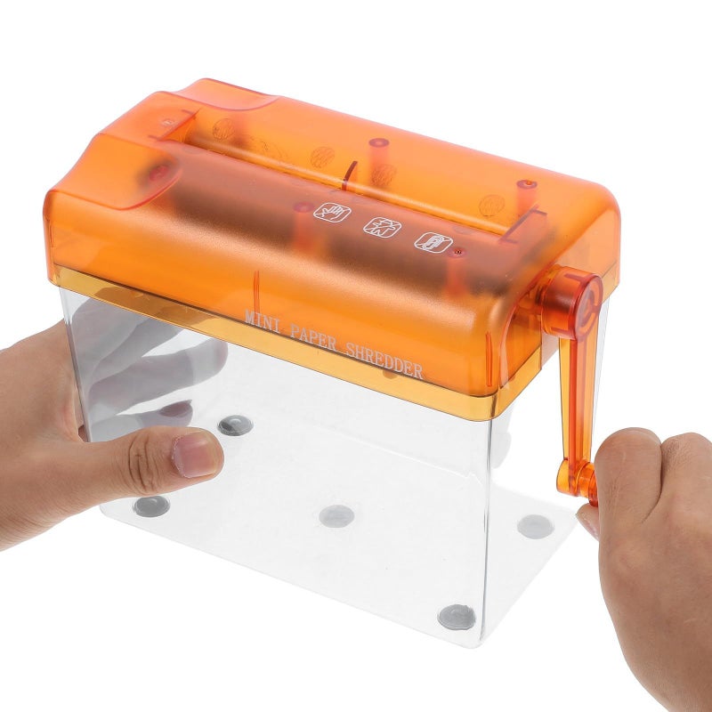 A5 Portable Mini Manual Paper Shredder Small Office Home Document Cutter for Notes Bills Receipts and Photos Personal Handheld Shredder - Image 4